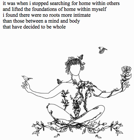 Illustration from Rupi Kaur (The Sun and Her Flowers)