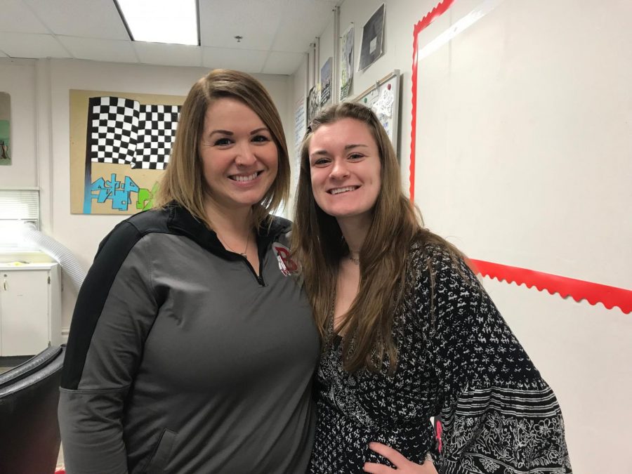 Ms. Rotchford and one of her students, Jordyn Bruni, who participated in the narrative project.