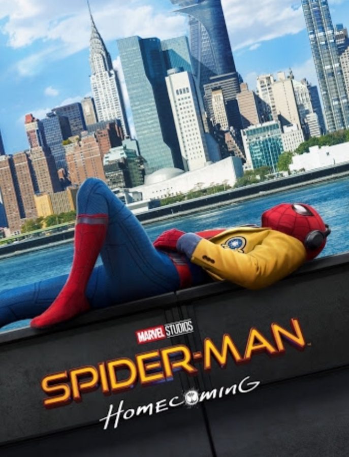 A poster for the 2017 marvel movie “Spider-Man Homecoming” 
