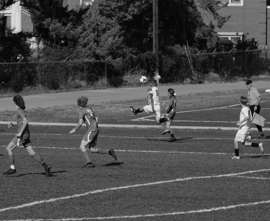 September 11th, the BHS JV soccer team playing Mountain View on the home turf.