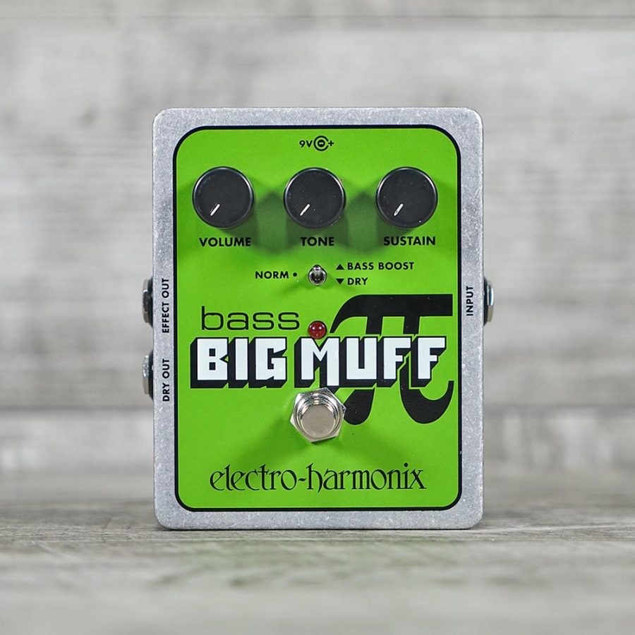 The+classic+%E2%80%98Electro-Harmonix+Bass+Big+Muff+Pi%E2%80%99%2C+perhaps+the+most+recognizable+Bass+Guitar+fuzz+pedal+around.+Known+for+its+simple+controls+and+its+humongous+sound%2C+the+pedal+and+its+various+six-string+counterparts+can+be+found+on+the+pedalboards+of+musicians+across+a+whole+host+of+genres.