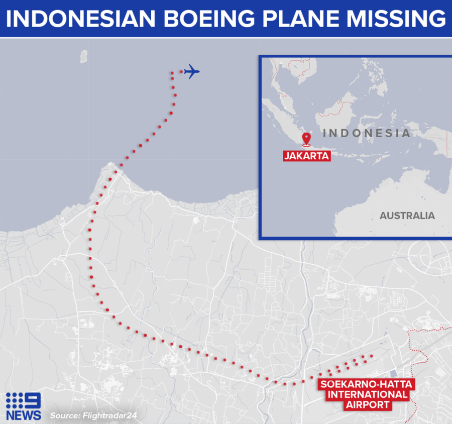 The+search+for+Sriwijaya+Air+Flight+182+debris+in+the+waters+surrounding+the+Pulau+Laki+island+continues+where+the+plane+presumably+crashed.