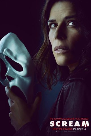 The poster for Scream, featuring Neve Campbell who played Sidney Prescott in the original Scream. (credit: People Magazine, Paramount Pictures, and Spyglass Media Group.)