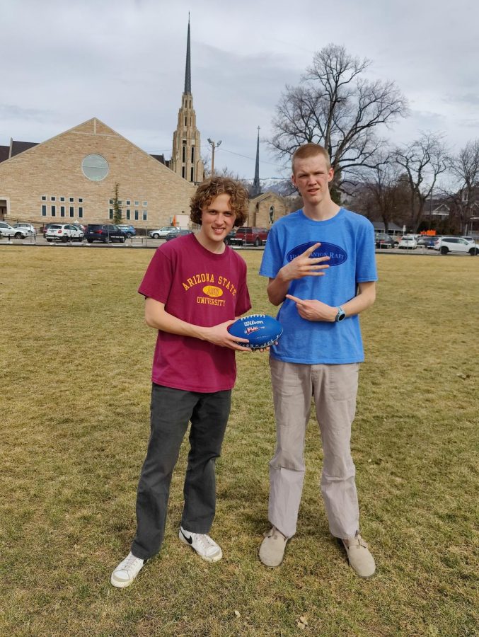 Commissioners Finn and Ian take football very seriously (Isaac Fishman)