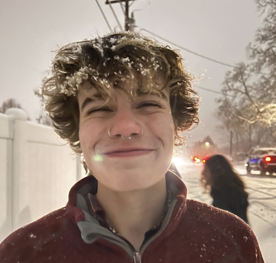 Corey Slee enjoying the snow. (Kate Neville)