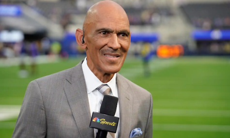 Tony Dungy reporting as NBCs sports analysis. 