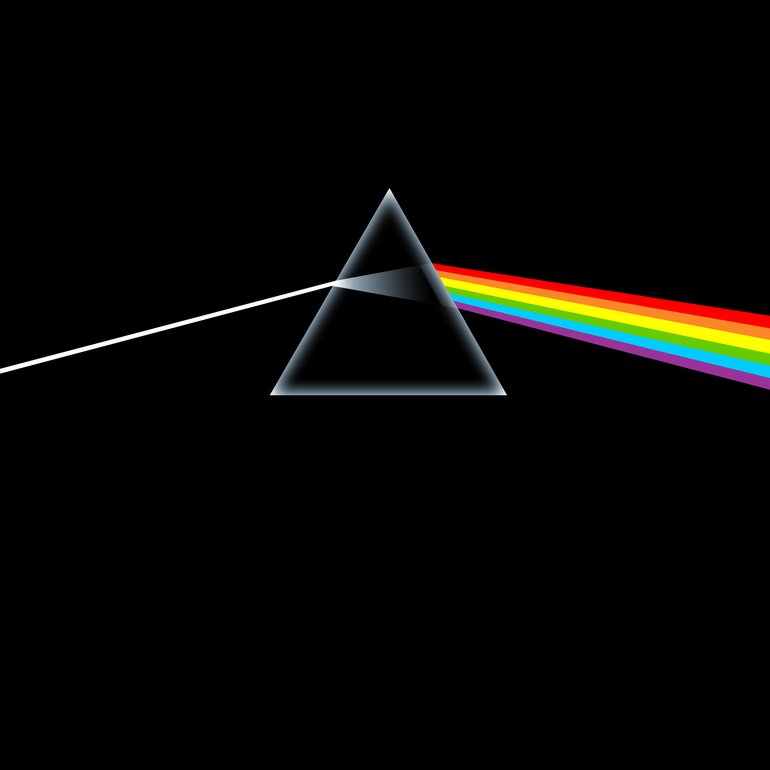 The cover for Pink Floyd’s The Dark Side of the Moon (©1973 Harvest/Capital Records).