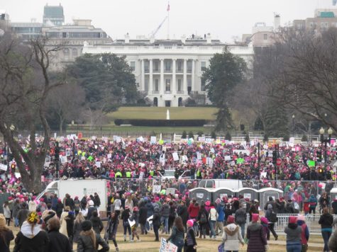 Women Gathered in Front of the White House in March 2017.