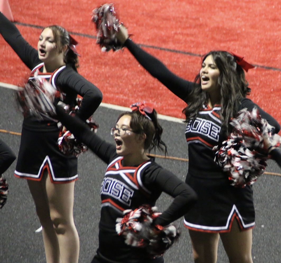 BHS Cheerleaders at the game against Nampa High.